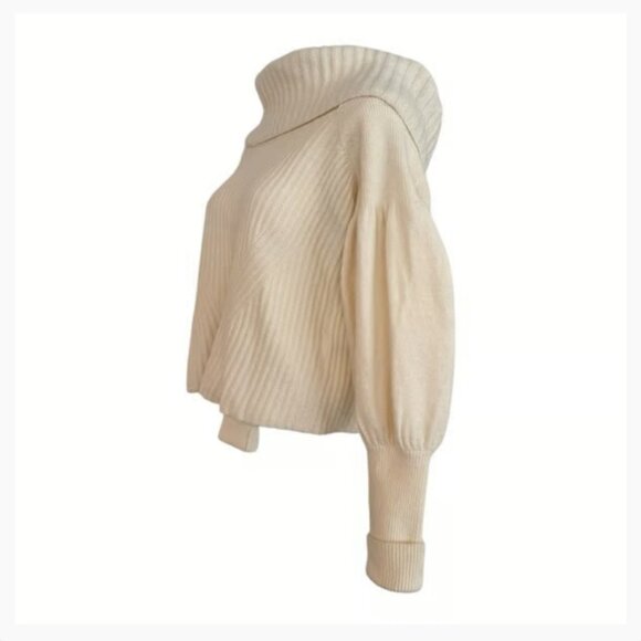 Brand New by Anthropologie The Tessa Off-The-Shoulder Puff-Sleeve Sweater - Picture 5 of 11